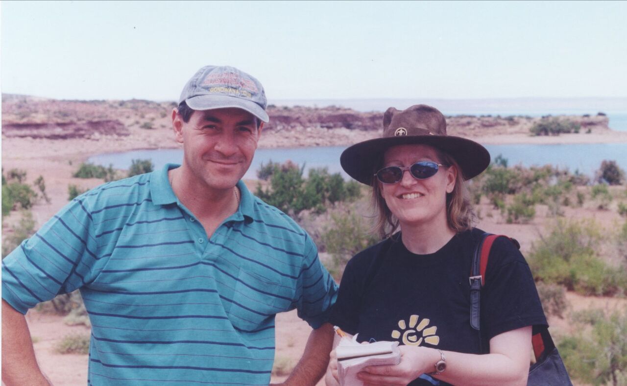 Paleontologist Jorge Calvo gave me a hands-on tour of his massive dinosaur dig in Patagonia, Argentina. Ready to create a book or game about science? It's one of my favorite topics. Let's talk. (Photo: Sergio Stinco.)